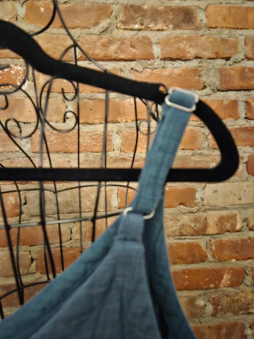 NATURAL LIFE 100% Cotton Sleeveless Wide Leg Dusty Blue Jumpsuit with 2Pockets - Picture 3 of 6